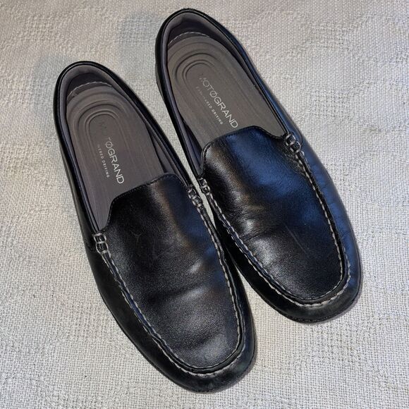 Cole Haan Motogrand Driving Moc Men’s Size 7 Medium Black Leather Slip On Casual - Picture 1 of 12